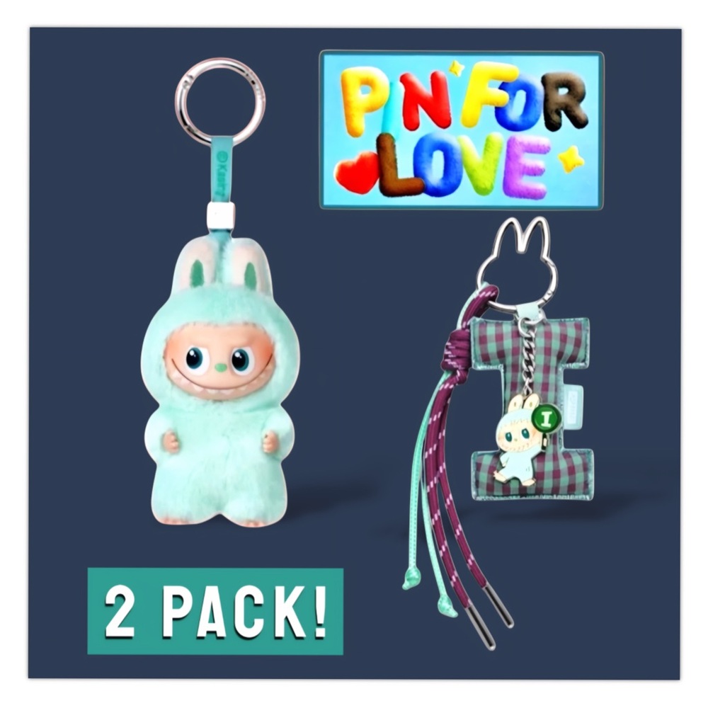 Pop Mart The Monsters Pin For Love Labubu & Pin For Love Letter Pendant H